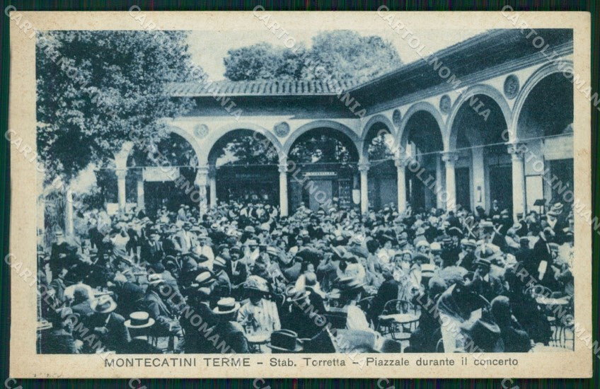 Pistoia Montecatini Stabilimento Torretta Concerto Musicale cartolina WX2087 – fronte
