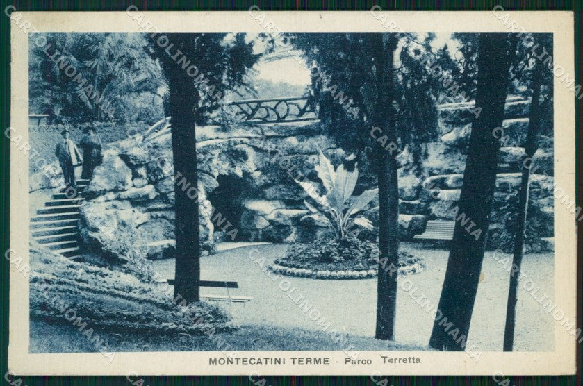 Pistoia Montecatini Parco Torretta PIEGHINA cartolina WX2088 – fronte