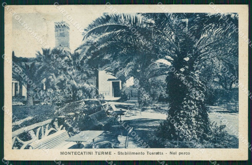 Pistoia Montecatini Stabilimento Torretta STRAPPINI PIEGA cartolina WX2093 – fronte
