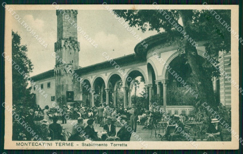 Pistoia Montecatini Stabilimento Torretta PIEGHINA cartolina WX2104 – fronte