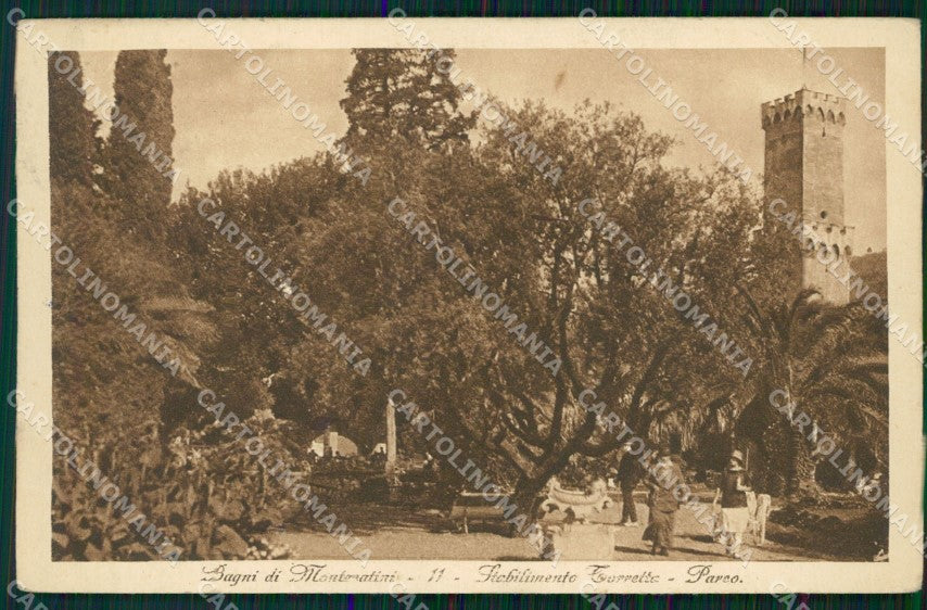 Pistoia Montecatini Stabilimento Torretta PIEGA cartolina WX2110 – fronte