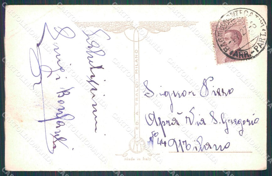 Pistoia Montecatini Stabilimento Torretta PIEGA cartolina WX2110 – retro