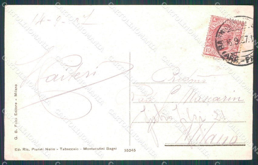 Pistoia Montecatini Parco Torretta PIEGHINA cartolina WX2114 – retro