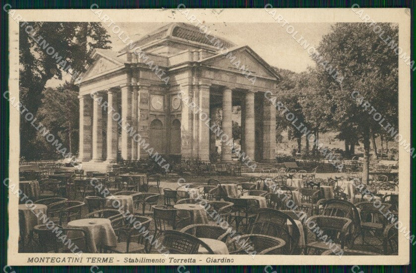 Pistoia Montecatini Stabilimento Torretta PIEGHINA cartolina WX2117 – fronte