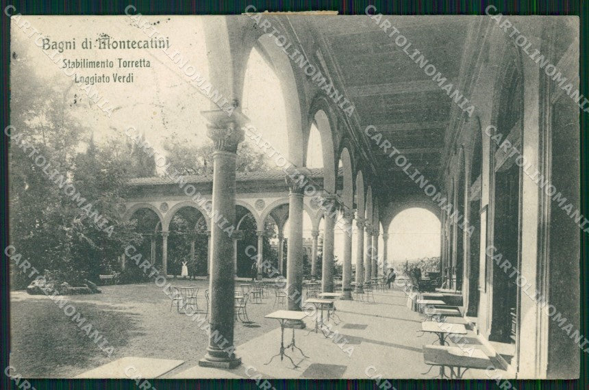 Pistoia Montecatini Stabilimento Torretta Loggiato cartolina WX2124 – fronte