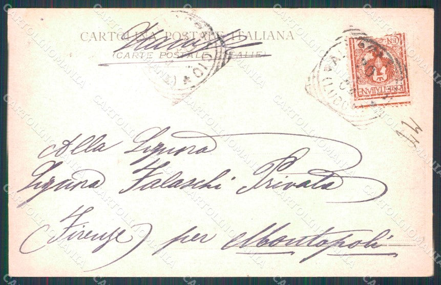 Pistoia Montecatini Stabilimento Torretta Esterno PIEGHINA cartolina WX2128 – retro