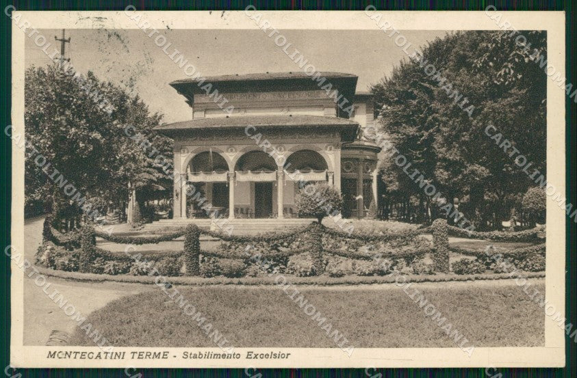 Pistoia Montecatini Stabilimento Excelsior cartolina WX2138 – fronte