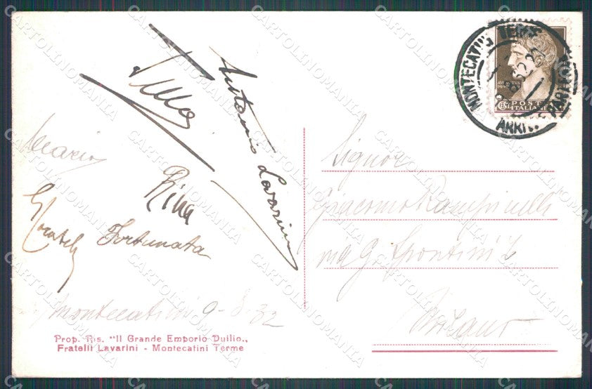 Pistoia Montecatini Stabilimento Excelsior cartolina WX2138 – retro