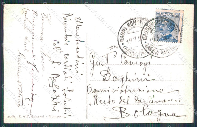 Pistoia Montecatini Casinò Municipale PIEGHINE cartolina WX2141 – retro