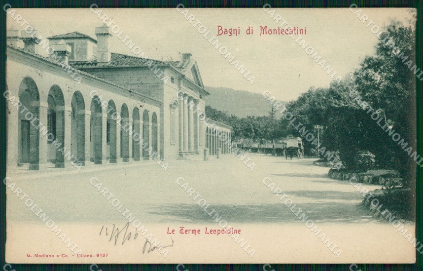 Pistoia Montecatini Stabilimento Terme Leopoldine cartolina WX2152 – fronte