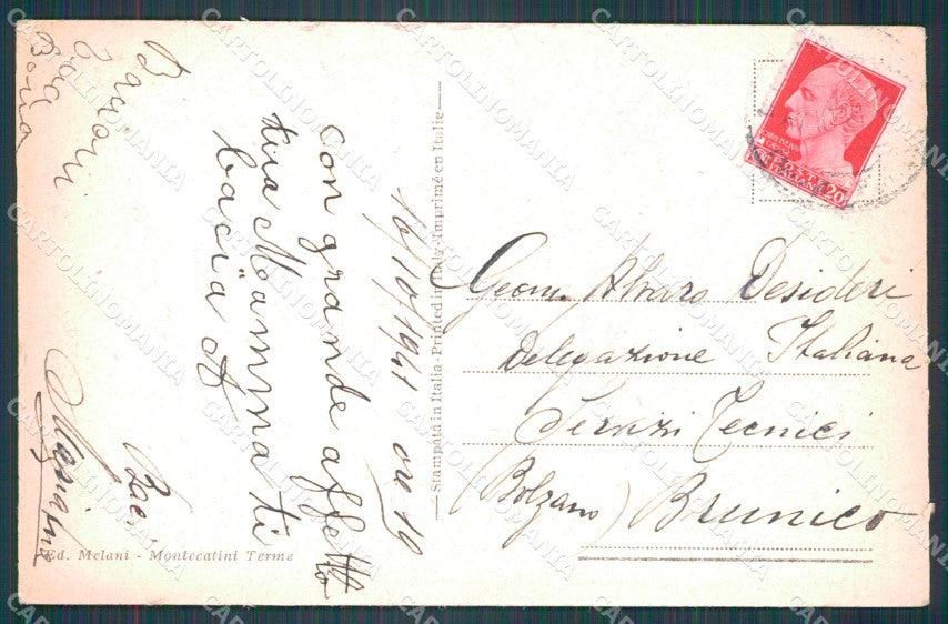 Pistoia Montecatini Stabilimento Terme Leopoldine cartolina WX2154 – retro