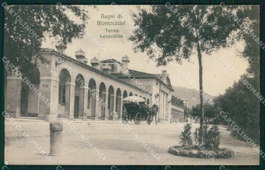 Pistoia Montecatini Stabilimento Terme Leopoldine Carrozza cartolina WX2156 – fronte