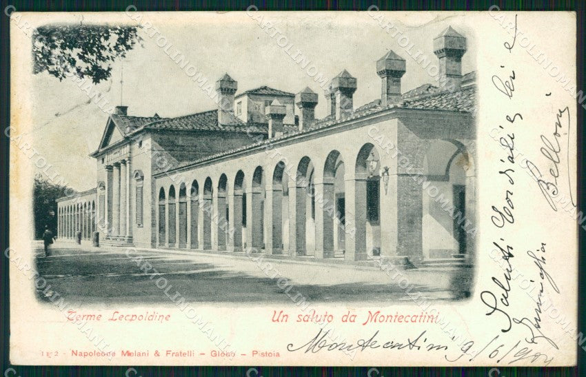 Pistoia Montecatini Stabilimento Terme Leopoldine cartolina WX2157 – fronte