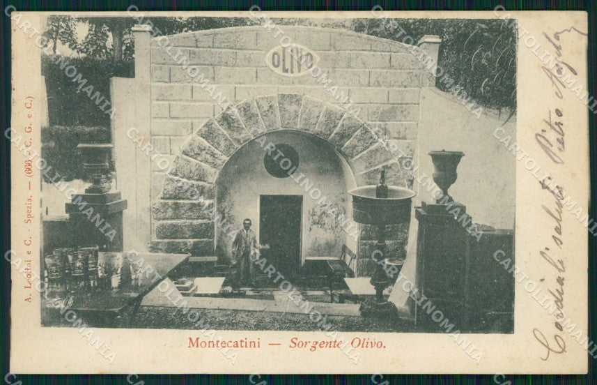 Pistoia Montecatini Sorgente Olivo PIEGHINA cartolina WX2159 – fronte