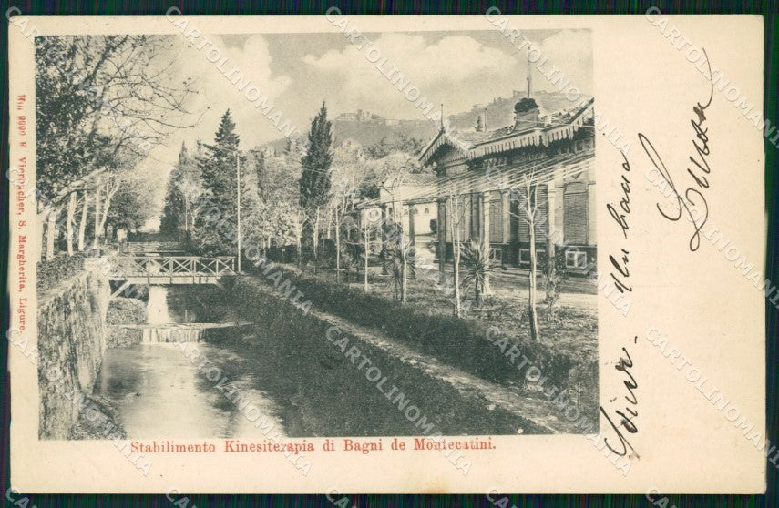 Pistoia Montecatini Stabilimento Kinesiterapia di cartolina WX2165 – fronte