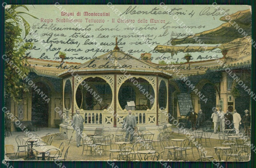 Pistoia Montecatini Tettuccio Alterocca 6526 SCOLLATA cartolina WX2171 – fronte