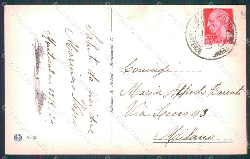 Pistoia Montecatini Funicolare cartolina WX2174 – retro
