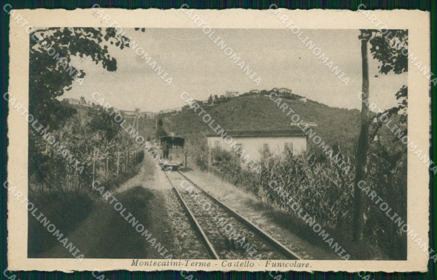 Pistoia Montecatini Funicolare PIEGA cartolina WX2175 – fronte