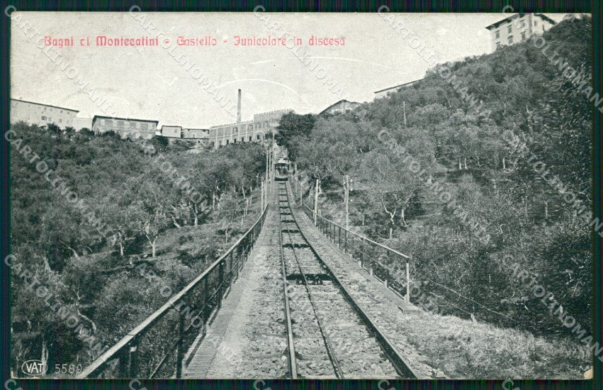 Pistoia Montecatini Funicolare Alterocca 5589 PIEGA cartolina WX2176 – fronte