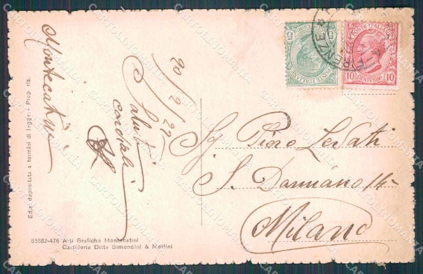 Pistoia Montecatini Parco Regio cartolina WX2180 – retro