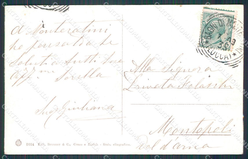 Pistoia Montecatini Alto PIEGA cartolina WX2187 – retro