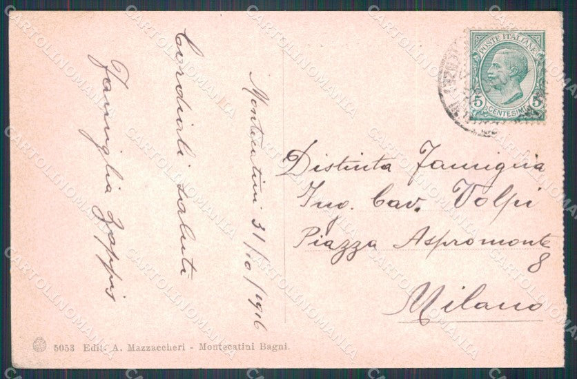Pistoia Montecatini Alto cartolina WX2197 – retro