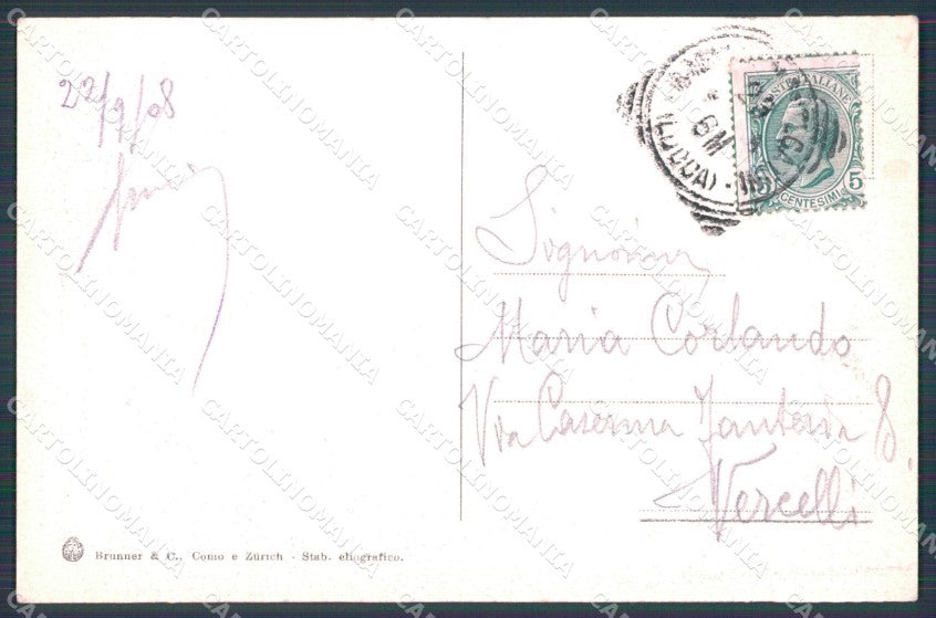 Pistoia Montecatini Alto Valdinievole cartolina WX2200 – retro