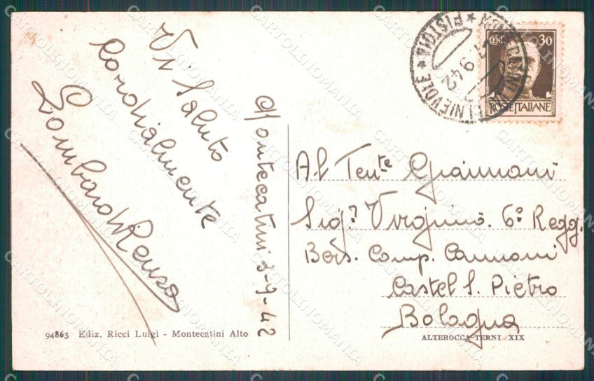 Pistoia Montecatini Valdinievole cartolina WX2209 – retro