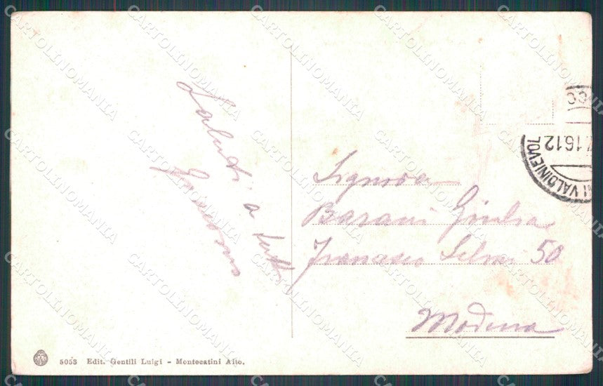 Pistoia Montecatini Alto PIEGHINE ABRASA cartolina WX2210 – retro