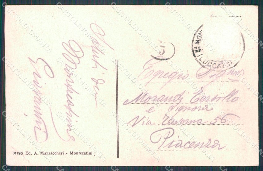Pistoia Montecatini Alto PIEGA cartolina WX2211 – retro