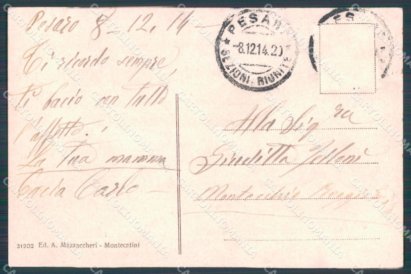 Pistoia Montecatini Alto Teatro PIEGHE cartolina WX2218 – retro