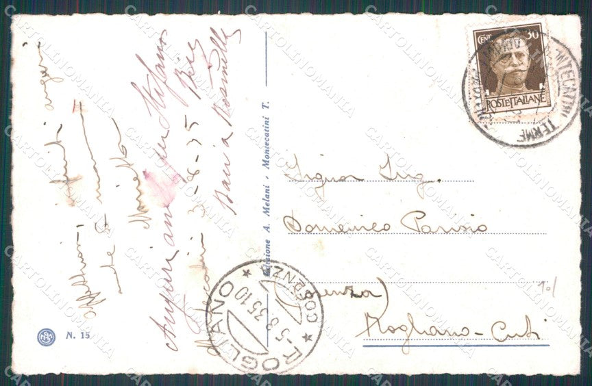 Pistoia Montecatini Viale Verdi cartolina WX2222 – retro
