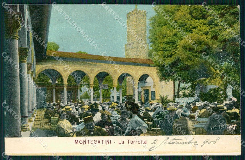 Pistoia Montecatini Stabilimento Torretta Alterocca 5018 cartolina WX2225 – fronte