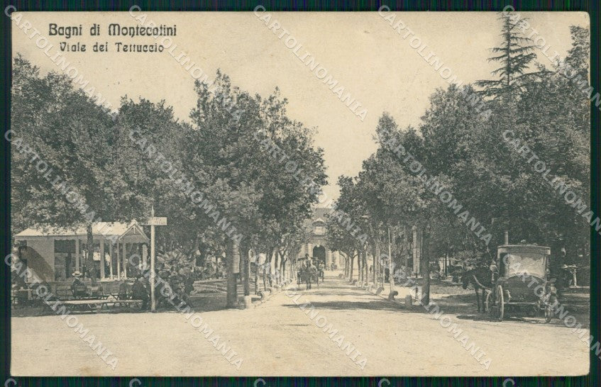 Pistoia Montecatini Viale Tettuccio Auto PIEGHE cartolina WX2226 – fronte