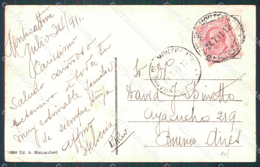 Pistoia Montecatini Viale Tettuccio Auto PIEGHE cartolina WX2226 – retro