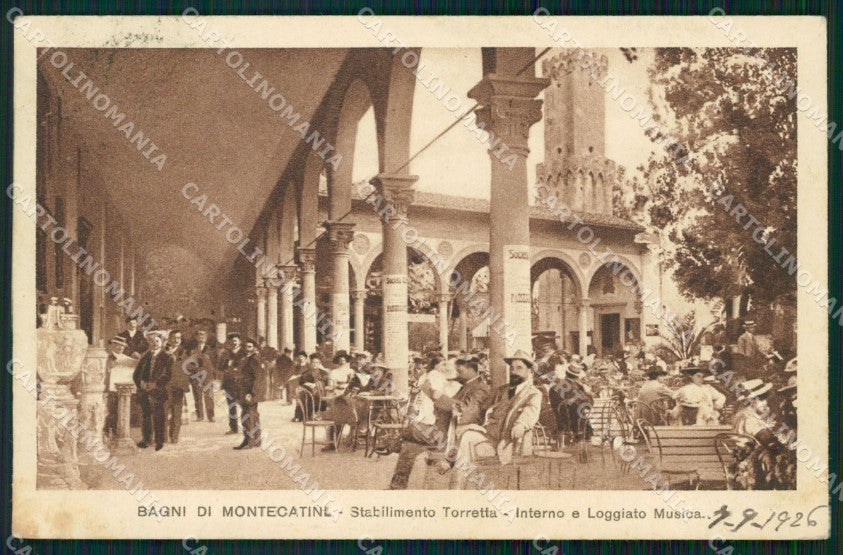Pistoia Montecatini Stabilimento Torretta cartolina WX2227 – fronte