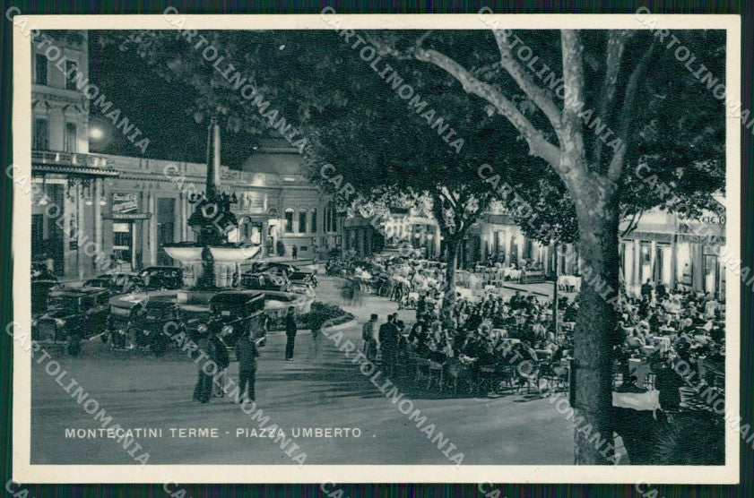 Pistoia Montecatini Piazza Umberto I Auto PIEGHINE Foto cartolina WX2233 – fronte