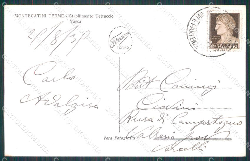Pistoia Montecatini Stabilimento Tettuccio Foto cartolina WX2246 – retro