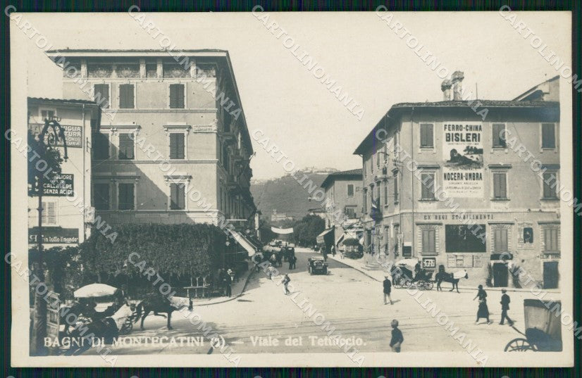 Pistoia Montecatini Viale del Tettuccio Auto Carrozze Foto cartolina WX2257 – fronte