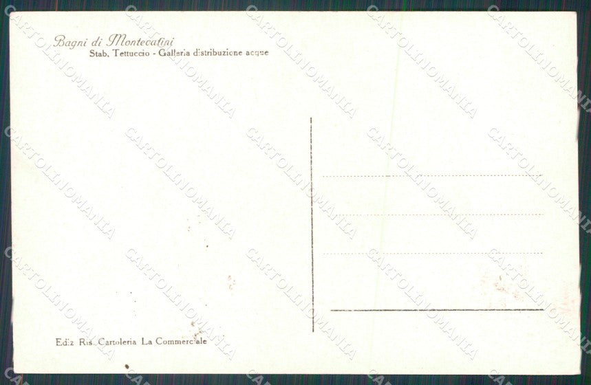 Pistoia Montecatini Stabilimento Tettuccio Foto cartolina WX2260 – retro