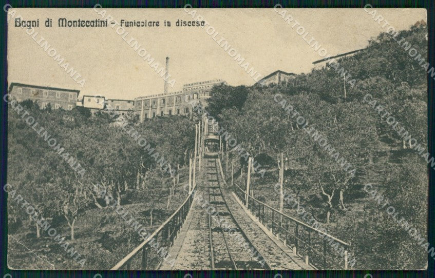 Pistoia Montecatini Funicolare PIEGA cartolina WX2270 – fronte