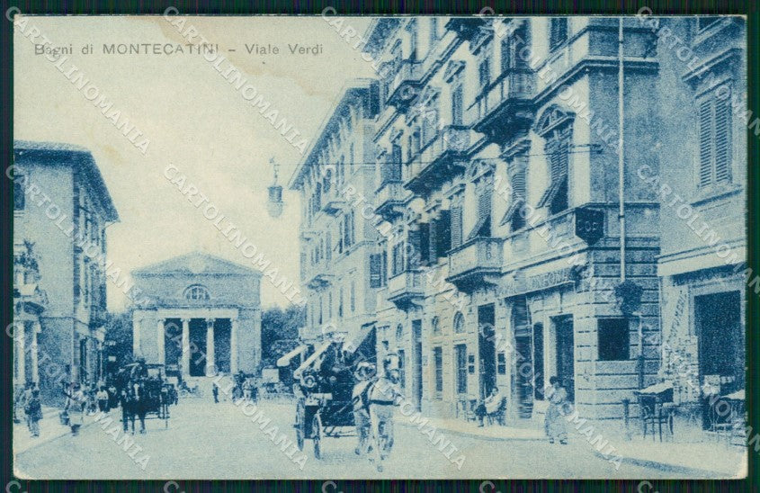 Pistoia Montecatini Viale Verdi Carrozze MACCHIA cartolina WX2273 – fronte