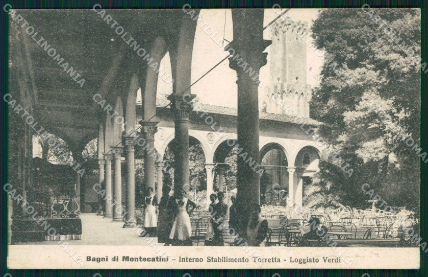 Pistoia Montecatini Stabilimento Torretta PIEGHINA cartolina WX2275 – fronte