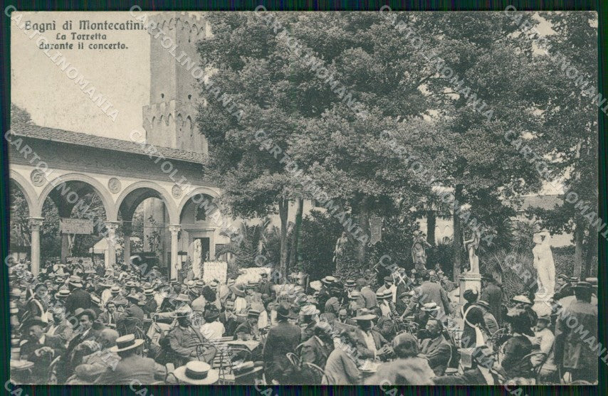 Pistoia Montecatini Stabilimento Torretta Concerto Musicale cartolina WX2279 – fronte