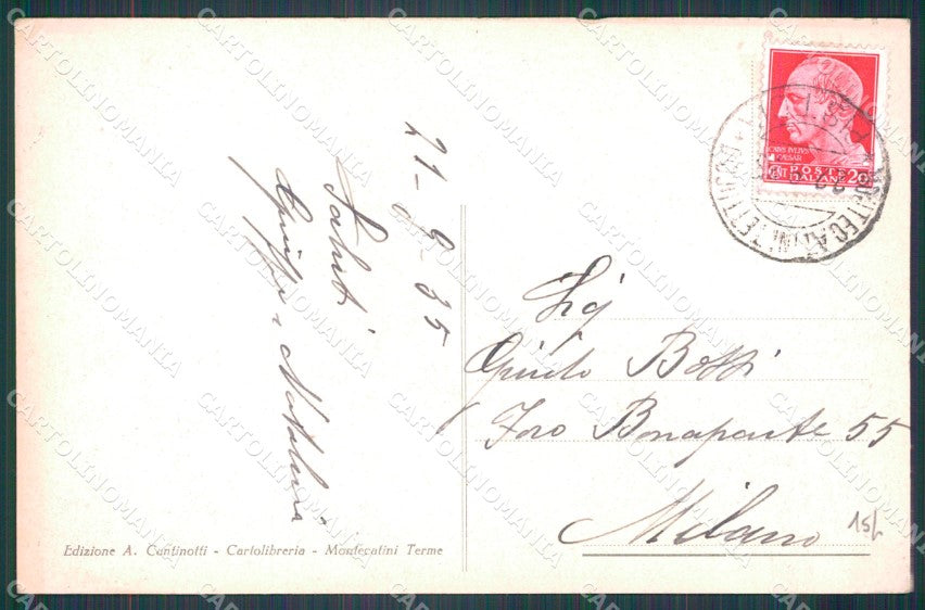 Pistoia Montecatini Funicolare cartolina WX2286 – retro