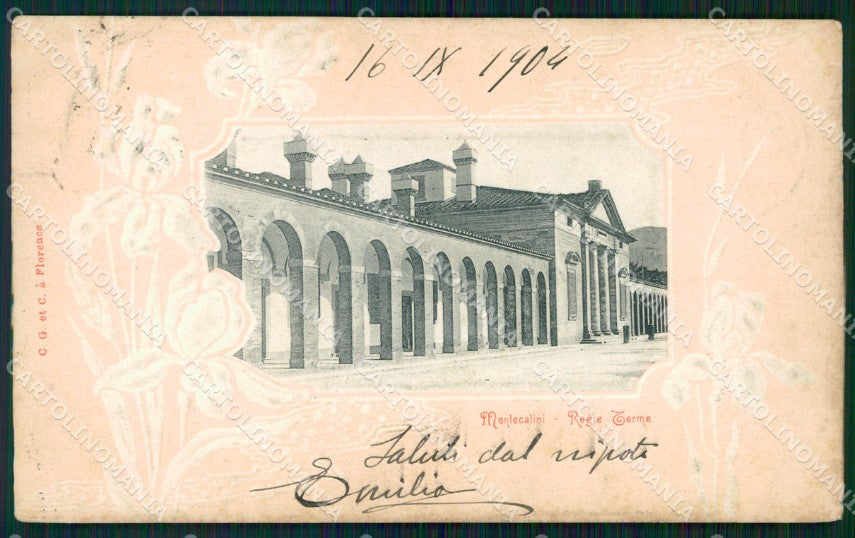 Pistoia Montecatini Regie Terme di Rilievo cartolina WX2287 – fronte
