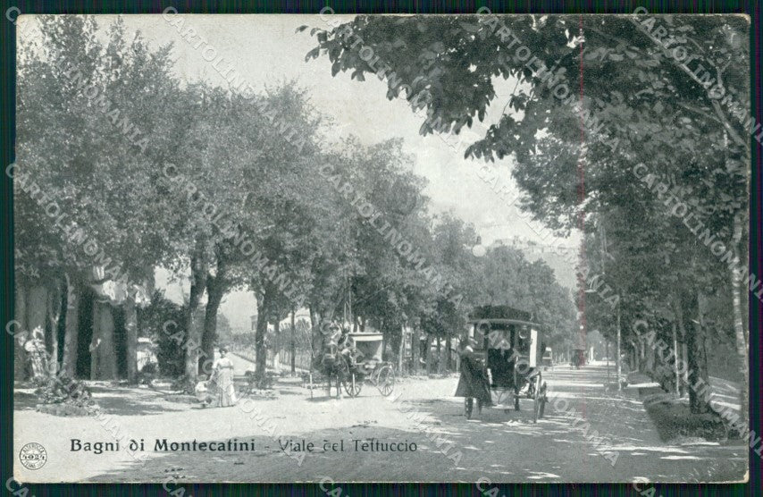 Pistoia Montecatini Viale del Tettuccio Alterocca 4024 PIEGA cartolina WX2297 – fronte