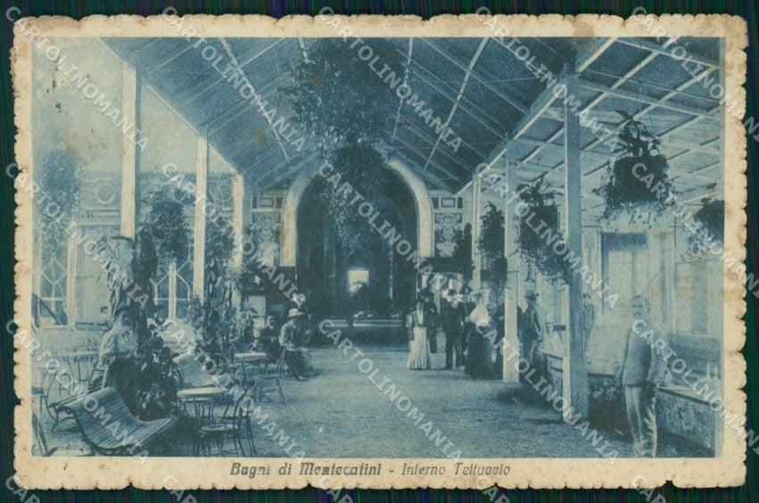 Pistoia Montecatini Stabilimento Tettuccio PIEGHE MACCHIE cartolina WX2301 – fronte