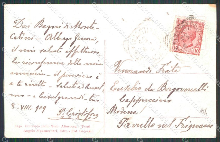 Pistoia Montecatini Saluti da PIEGA cartolina WX2303 – retro