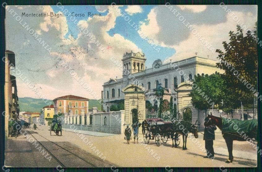 Pistoia Montecatini Corso Roma Carrozza cartolina WX2306 – fronte